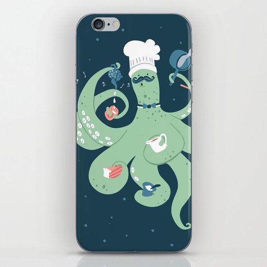 The Octopus Chef iPhone & iPod Skin