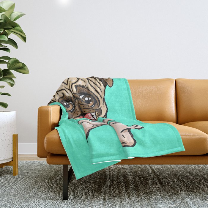 Pug Throw Blanket