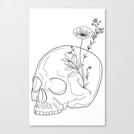 Think outside the box (skull) Canvas Print