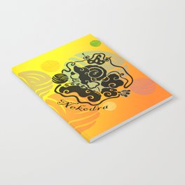 Rainbow Yarn Logo (Fiery Bg) Notebook