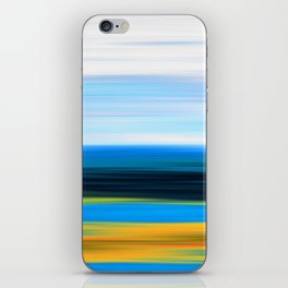 Fresh Air - Colorful Blue And Orange Abstract Art iPhone Skin
