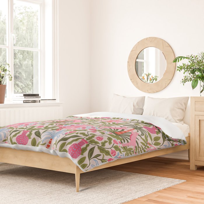 Modern Preppy Leopard Cat Jungle Oasis