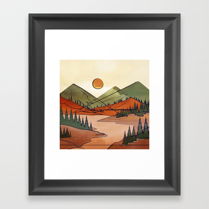 Colorful Wild Landscape  Framed Art Print