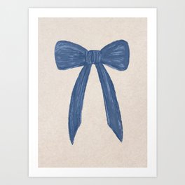 Blue Bow Art Print