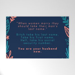 True crime: You are your husband now Welcome Mat