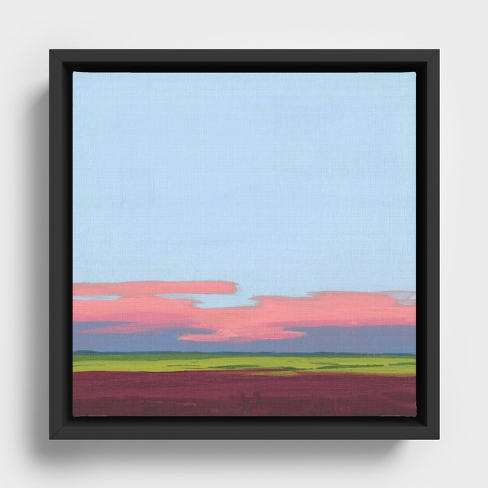Peaceful, Abstract Sunset - Drummond Sunset 3 Framed Canvas