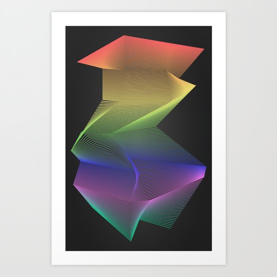 Angular Rainbow Art Print