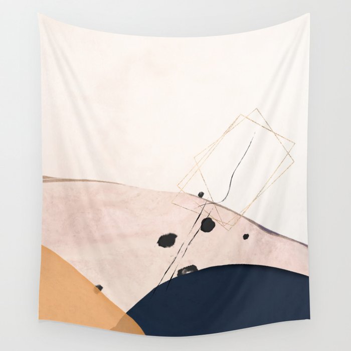 Splashy Abstract Print, Abstract-024 Wall Tapestry