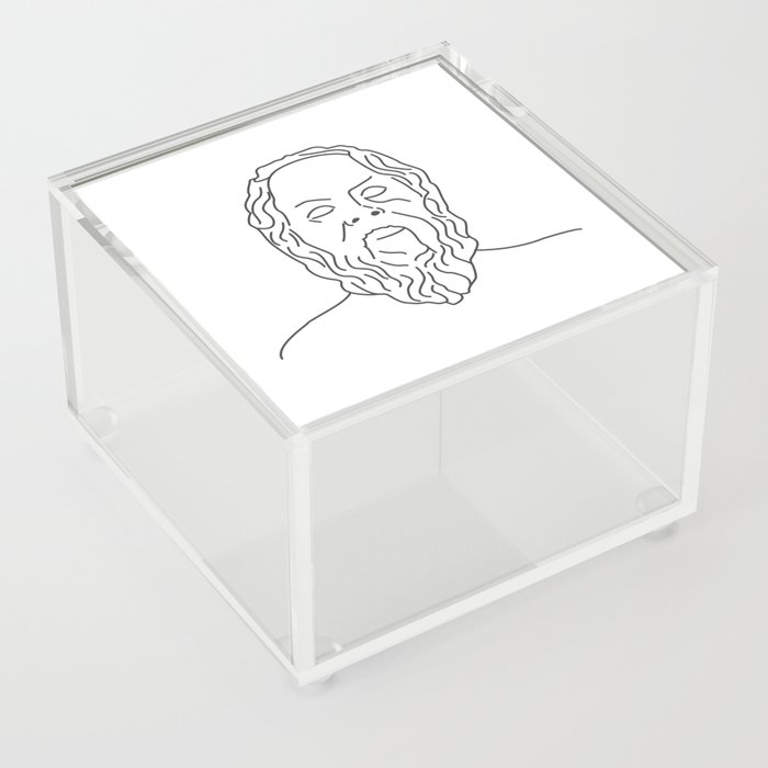 Bust of Socrates the Greek philosopher from Athens city one of the founders of Western philosophy	 Acrylic Box