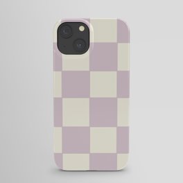 Lilac Check Pattern iPhone Case