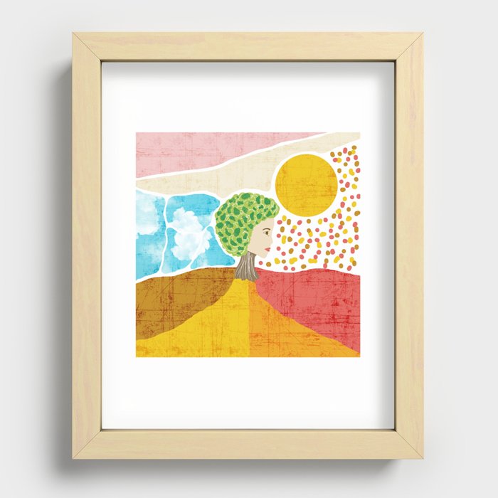 Lady Tree Is Stress Free Recessed Framed Print