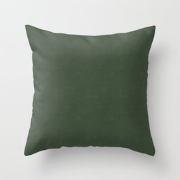 Lightly Textured Plain Hunter Green Throw Pillow