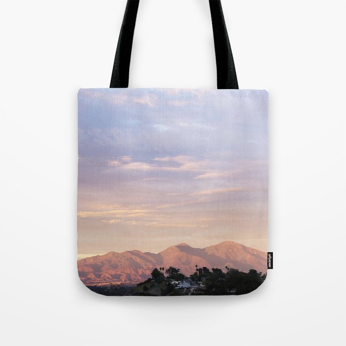 Sunset over Saddleback Mountain Tote Bag