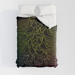 rainbow illustration - sound wave graphic Duvet Cover