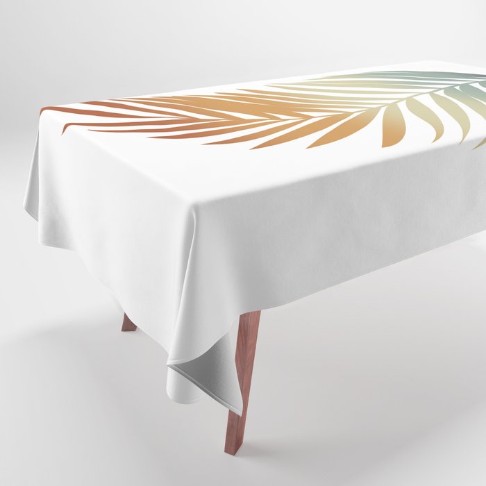 Tropical Palm Leaf - Retro Color Gradient - W08 Tablecloth
