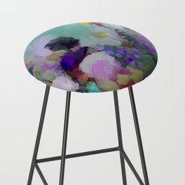 abstract floral bloom Bar Stool