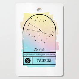 Taurus Zodiac | Pastel Gradient Cutting Board