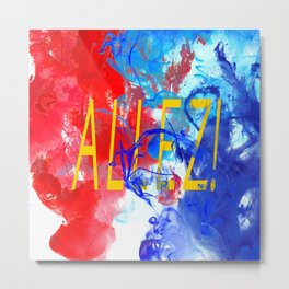 ALLEZ! Metal Print | France, Em, Graphicdesign, Soccer, Typography, Europameisterschaft, Frankenberg, Typoworks, Paris, Frankreich 