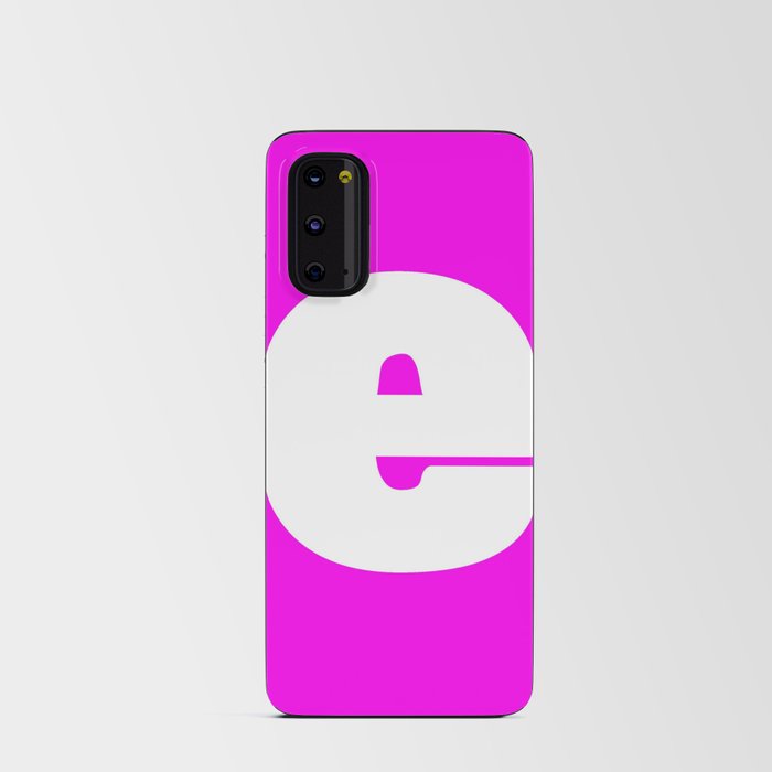e (White & Magenta Letter) Android Card Case