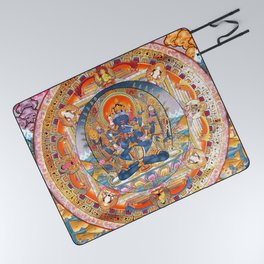 Tibetan Buddhist Mandala Guhyasamaja Akshobhya Picnic Blanket