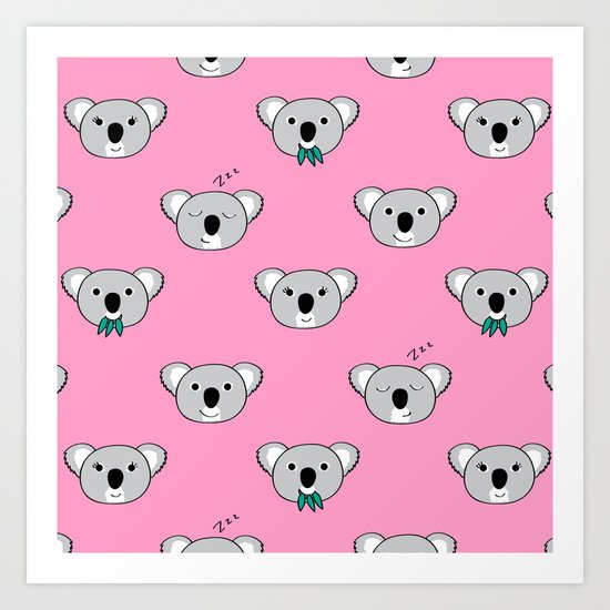 Koala Cuddles Art Print