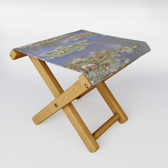 Monet, water lilies or nympheas 5 w1675 water lily Folding Stool