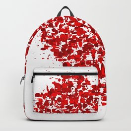big heart 01 Backpack | Blood, Deep, Acrylic, Digital, Valentines, Love, Modern, Retro, Red, Abstract 