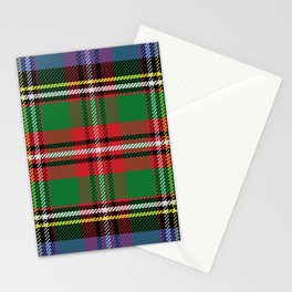 Christmas Colorful Plaid Pattern Stationery Card