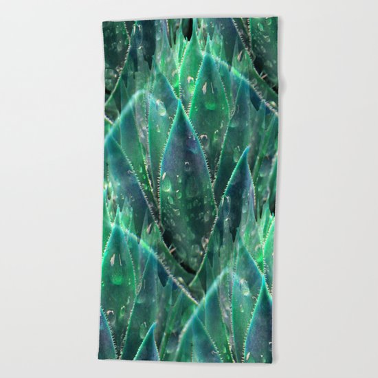 Abstract H&C Leaves - Seamless Beach Towel