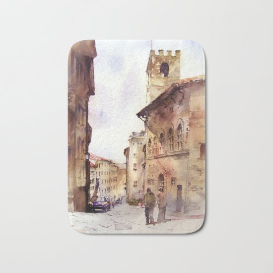 Italy oldtown Arezzo Bath Mat