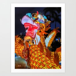 Chinese Dragon at Night Art Print