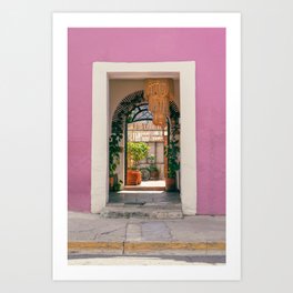 Pink door in Mexico I Travel Photography Art Print