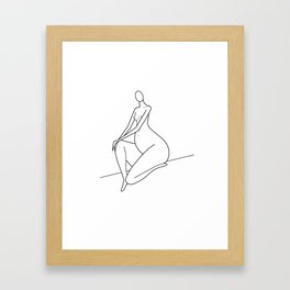 Oh Hello, Girl  Framed Art Print