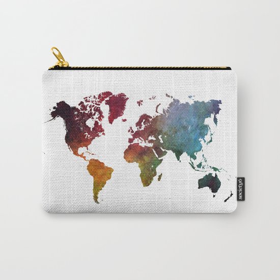 World Map Carry-All Pouch