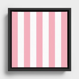 Stripes in Pink Framed Canvas