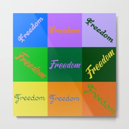 Freedom Metal Print | Cuadradosvibrantes, Coloridoscuadrados, Graphicdesign, Cuadradosalegres, Libertadcolorida, Alegrescolores, Digitalpattern 