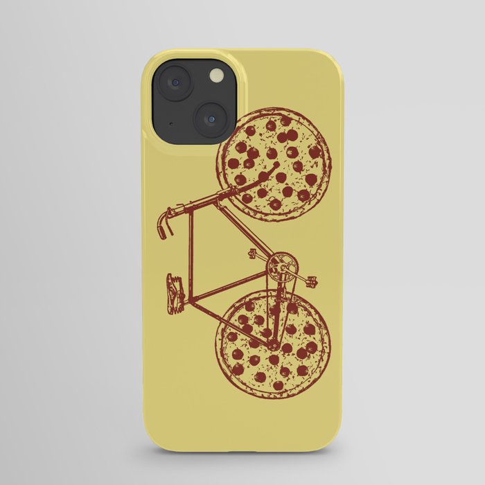 Bicycle with Pepperoni Pizza Tires iPhone Case