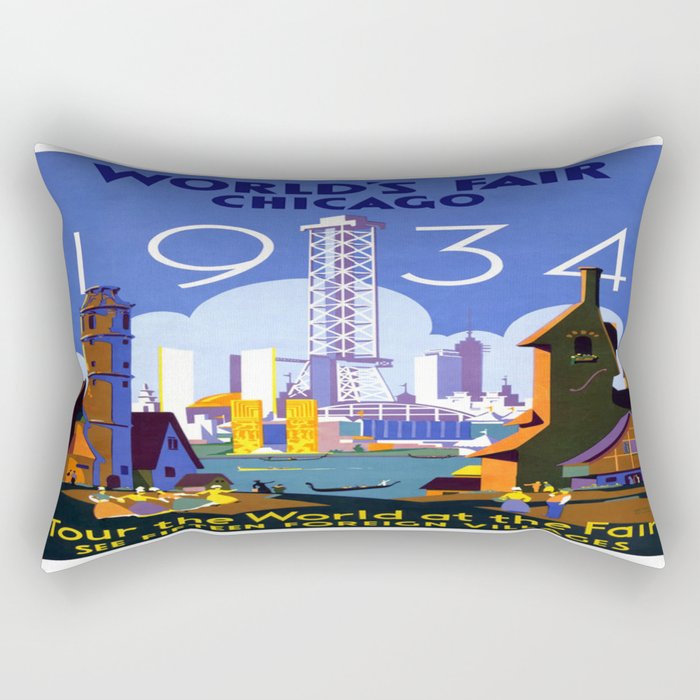 Vintage poster - Chicago Rectangular Pillow