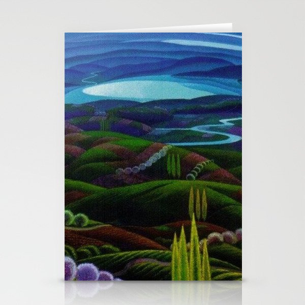 The Primeval Forest landscape painting by Gerardo Dottori Stationery Cards