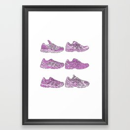 Pink Sneakers Framed Art Print