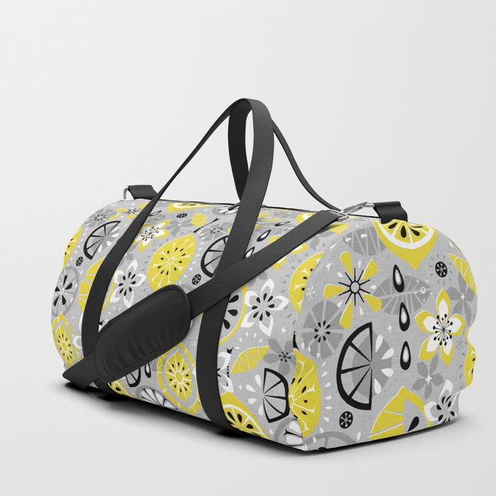 Mid Mod Lemons ©studioxtine Duffle Bag