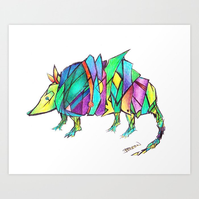 Abstract Armadillo Art - Gardinen Ideen