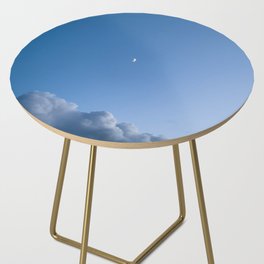 Moon and Clouds during Blue Hour | Fine Art Astro Photography Side Table