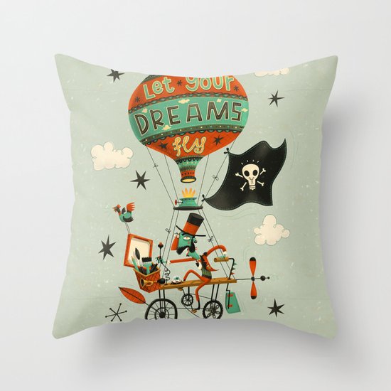 Make Your Dreams Fly Throw Pillow