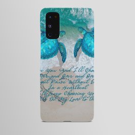 Sea Turtle Ocean Beach Couple's Love Quote Gift Android Case