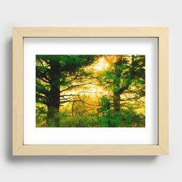 Glowing Pines Recessed Framed Print