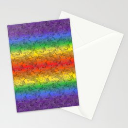 65 MCMLXV LGBT Rainbow Camouflage Pattern Stationery Card