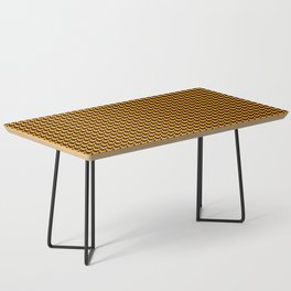 Houndstooth Pattern Black and Orange Color 1 Coffee Table