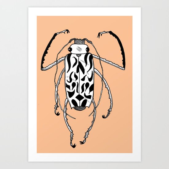 Harlequin beetle Art Print