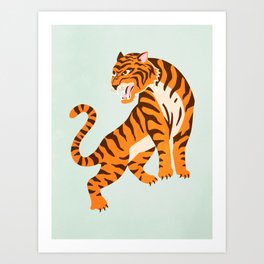 The Roar: Orange Tiger Edition Art Print